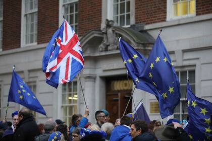 Una manifestación en el centro de Londres de los opositores al Brexit