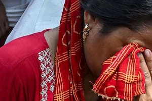Una manifestante en una protesta contra la violencia hacia las mujeres y por la paz, celebrada en agosto, en el estado de Manipur, en el noreste de la India