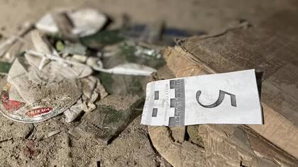 Una marca forense dejada en el sótano