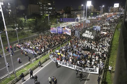 Una marcha del Polo Obrero