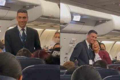 Una mexicana grabó el momento en que los pasajeros halagaron al azafato portugués