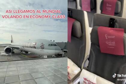 Una mexicana mostró cómo llegó a Qatar en un vuelo de clase económica