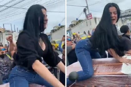 Una mujer bailó reggaetón en el ataúd de su marido