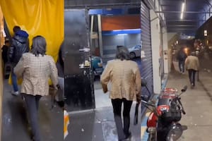 Una mujer buscó a su hijo en un bar y se viralizó (Captura video)