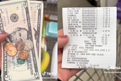 Una mujer comparó los precios que su lista básica de productos básicos del supermercado han tenido a través de los años