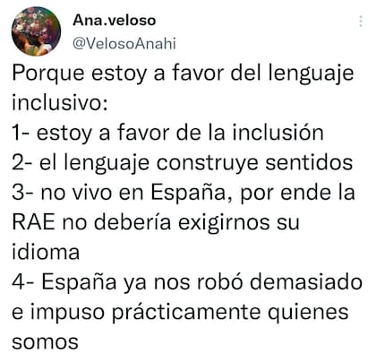 Una mujer compartió las razones por las que está a favor del lenguaje inclusivo