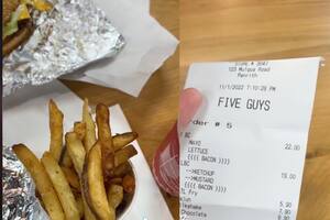 Una mujer compartió su sorpresa al recibir el ticket en una popular cadena de comida rápida