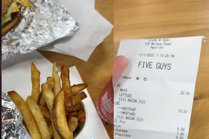 Una mujer compartió su sorpresa al recibir el ticket en una popular cadena de comida rápida