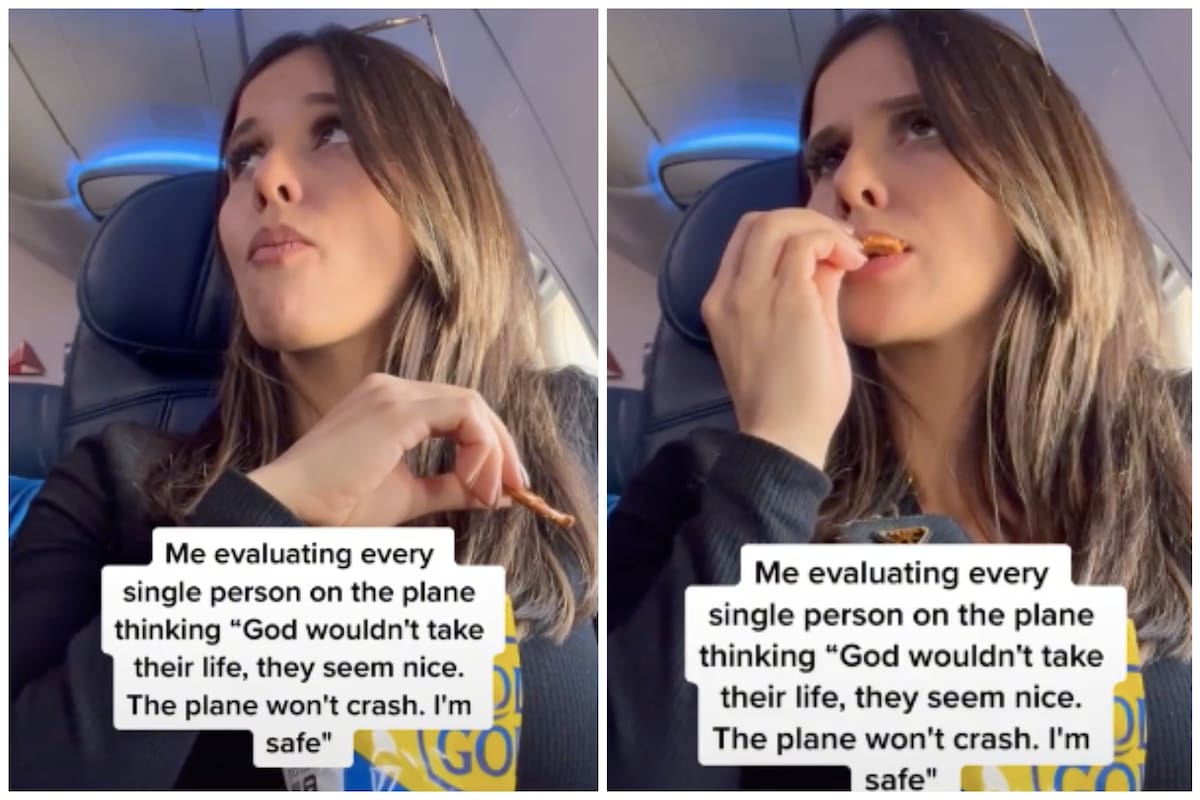 Una mujer compartió un consejo para sentir menos miedo previo a un despegue