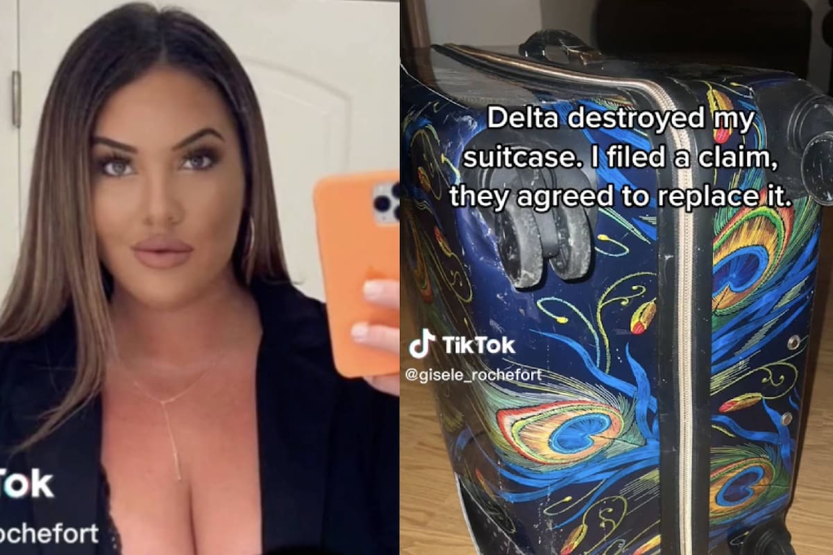 Una mujer contó que una aerolínea estadounidense le devolvió su equipaje destrozado; la sorpresa fue total cuando vio cómo la recompensaron por la molestia
