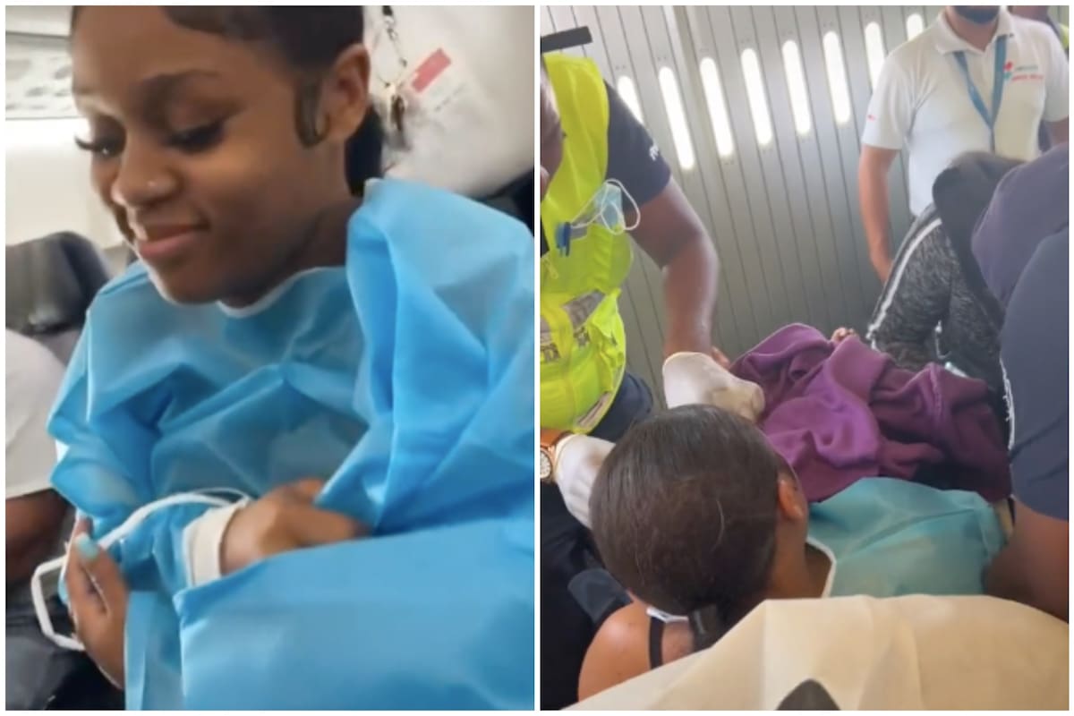 Una mujer de 21 años dio a luz en un avión que se dirigía a República Dominicana