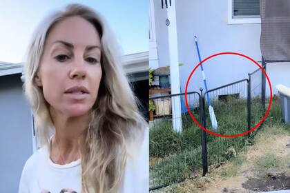 Una mujer de California, EE.UU., mostró el sitio donde el hombre se había ocultado, mientras él todavía estaba allí y la policía iba en camino