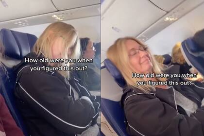 Una mujer encontró la manera perfecta para dormir en un vuelo y lo compartió en TikTok