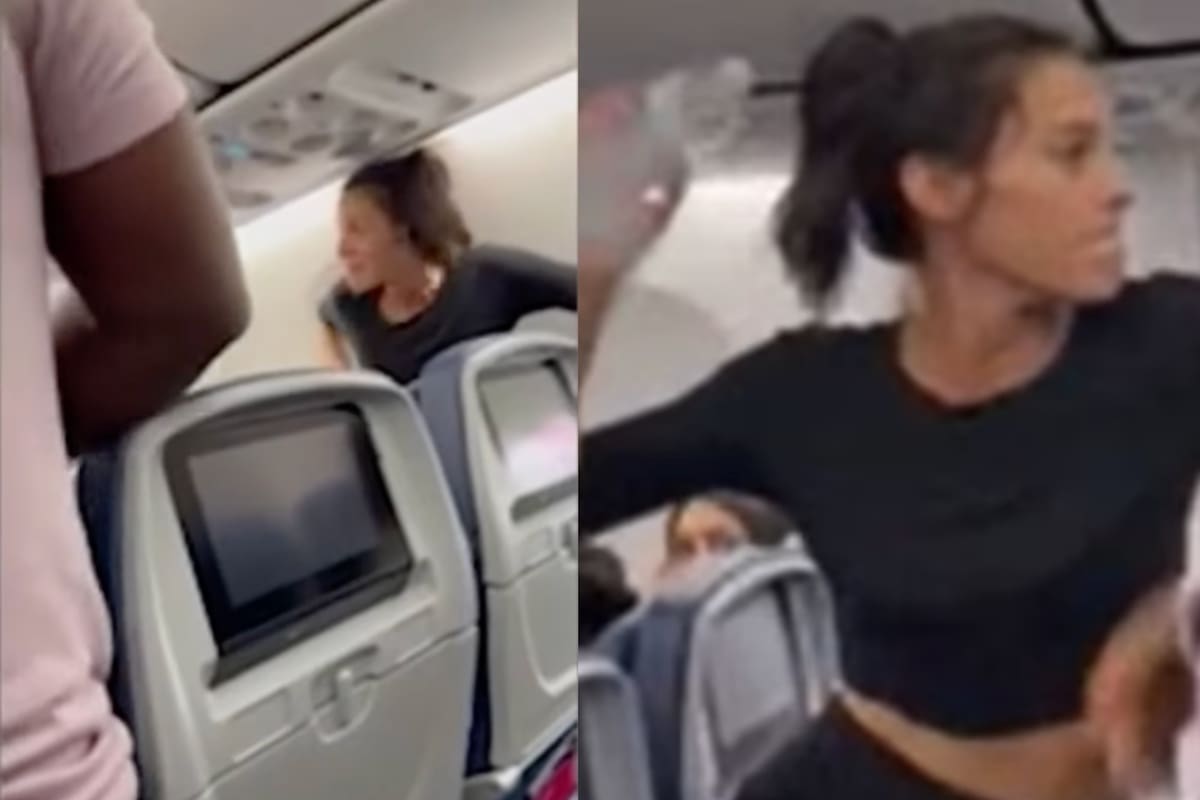 Una mujer escaló una discusión al nivel físico cuando los asistentes de vuelo le pidieron que se bajara del avión