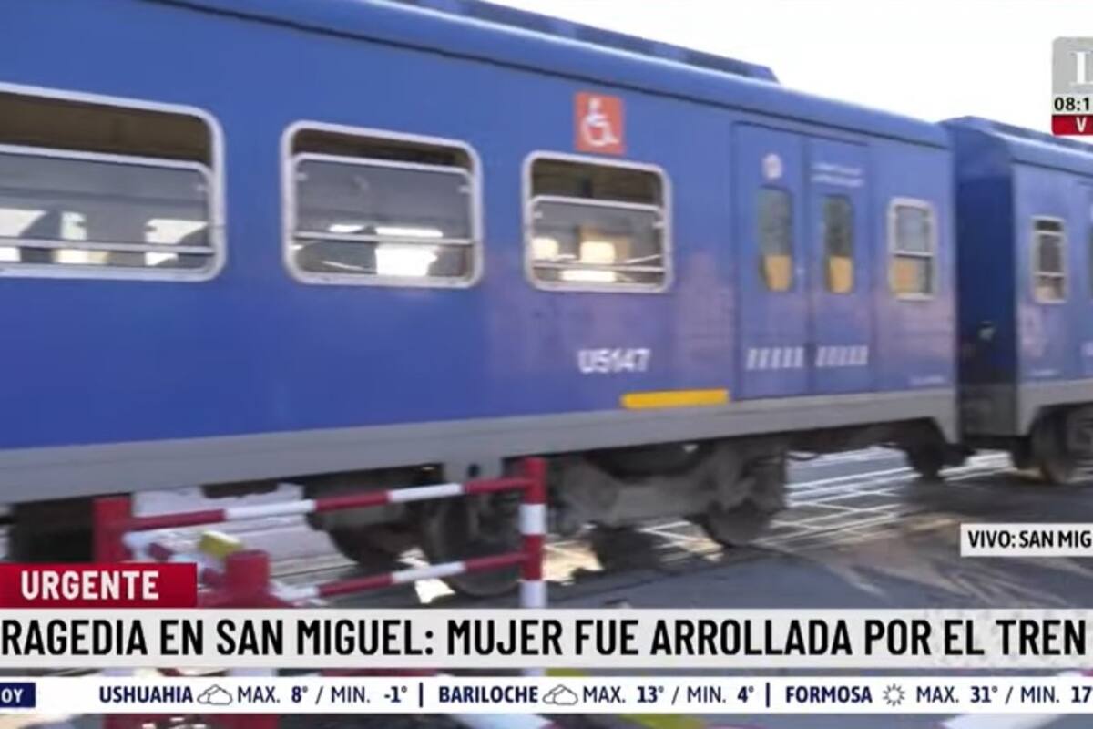 Una mujer fue arrollada por el tren en San Miguel