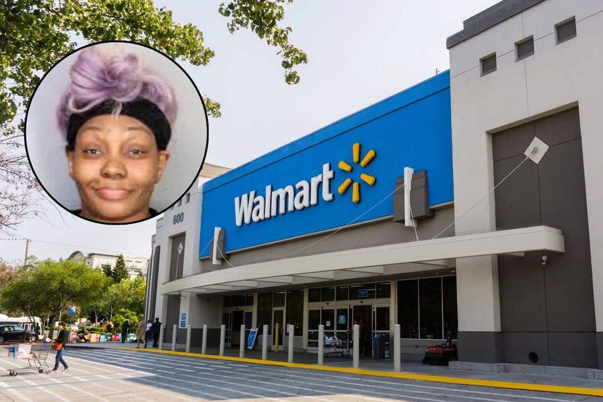 Una mujer intentó realizar una estafa en una máquina de autoservicio de Walmart y fue descubierta (Imagen Compuesta)