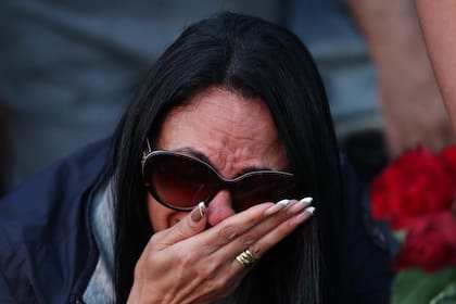 Una mujer israelí de luto por las víctimas de los ataques de Hamás.