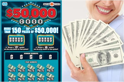 Una mujer jubilada ganó el premio mayor de US$50.000 con un boleto que compró por error en Maryland