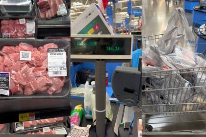 Una mujer mostró qué puede comprar con 150 dólares (Captura video)