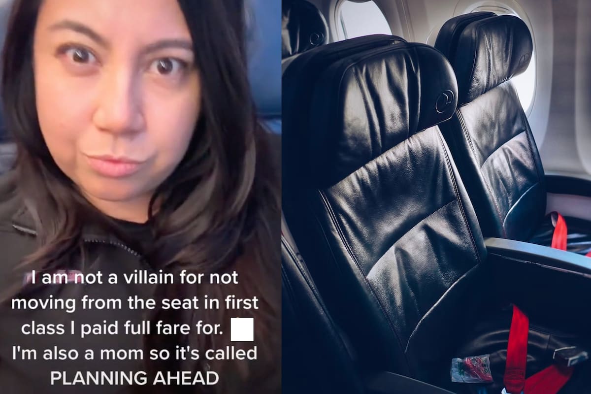 Una mujer pagó por su asiento de avión y al momento en que le pidieron cambiarlo, se negó