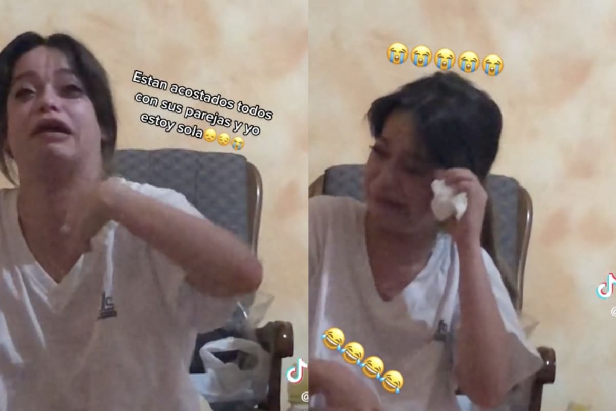 Una mujer que rompió en llanto, angustiada por no tener pareja, fue grabada por su propia prima; el clip se volvió viral y recibió apoyo y aliento de millones de usuarios