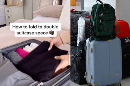 Una mujer reveló su secreto más grande para hacer que quepan más cosas en una valija