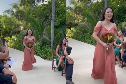 Una mujer se llevó el susto de su vida caminando hacia el altar