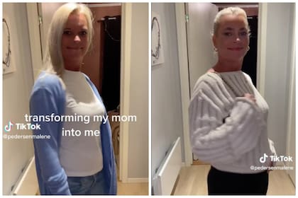 Una mujer sorprendió con su transformación cuando se vistió con la ropa de su hija