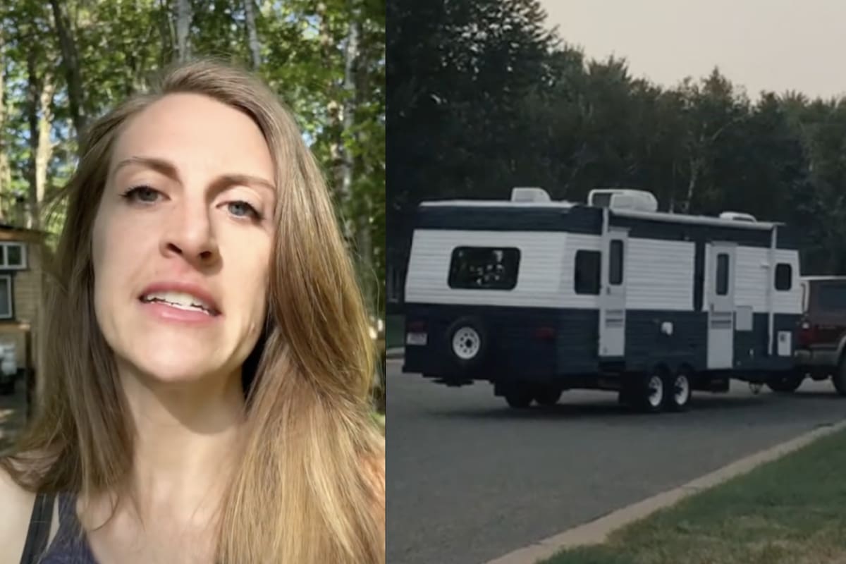 Una mujer y su pareja decidieron vivir en una casa rodante en lugar de en una tradicional
