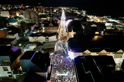 Una multitud festejó en Ushuaia