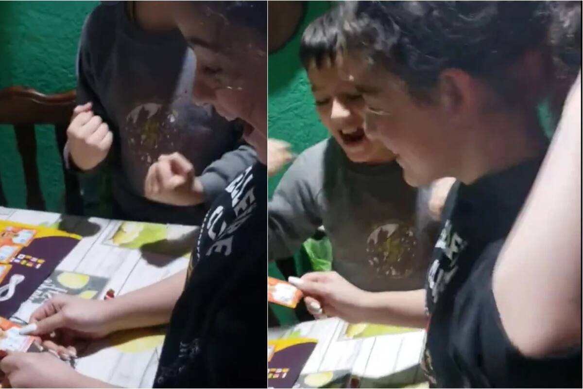 Una niña estalló de emoción cuando encontró la figurita de Messi