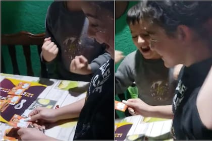 Una niña estalló de emoción cuando encontró la figurita de Messi