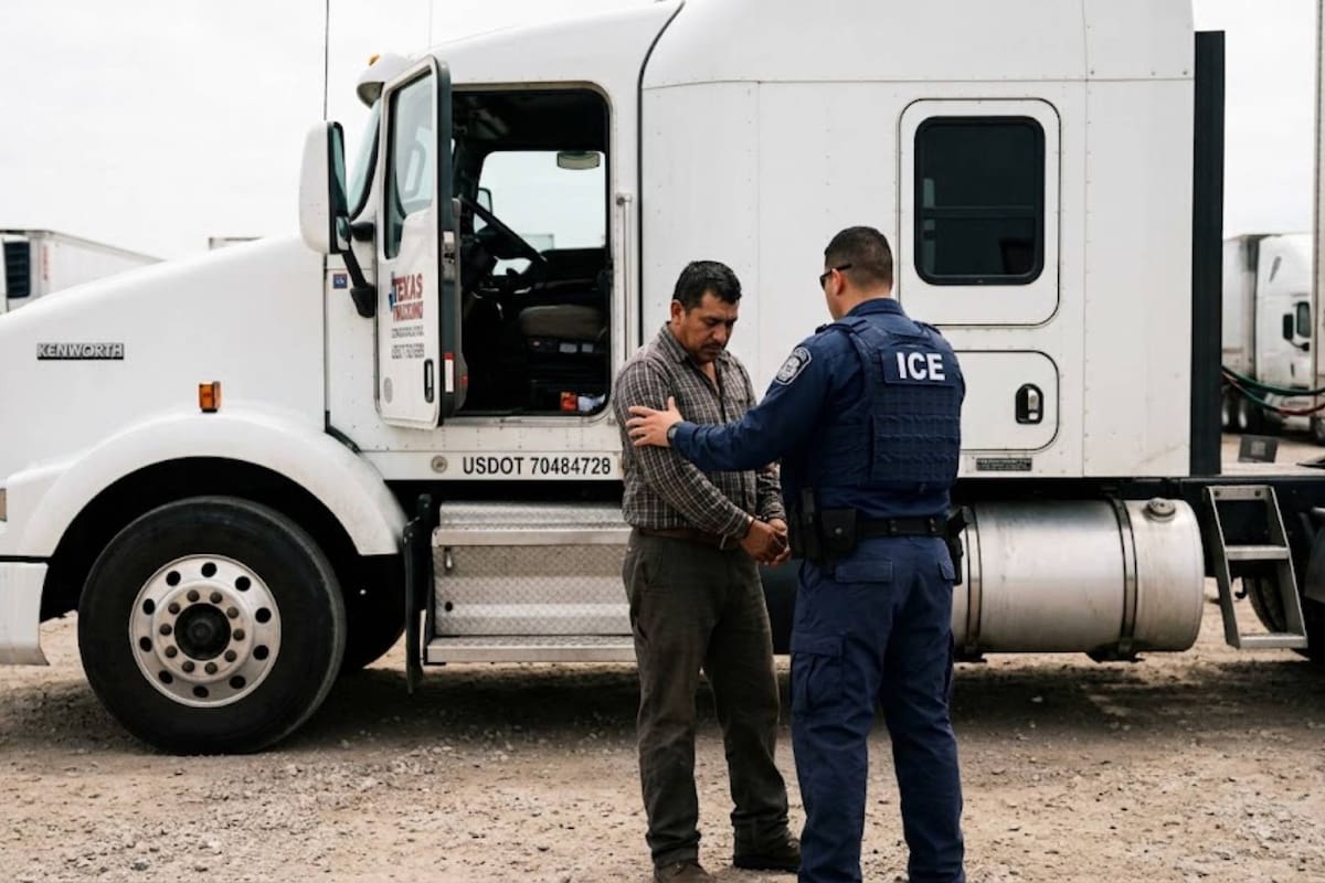 Una norma sobre las licencias de conducir comerciales impulsa los controles del ICE en Texas