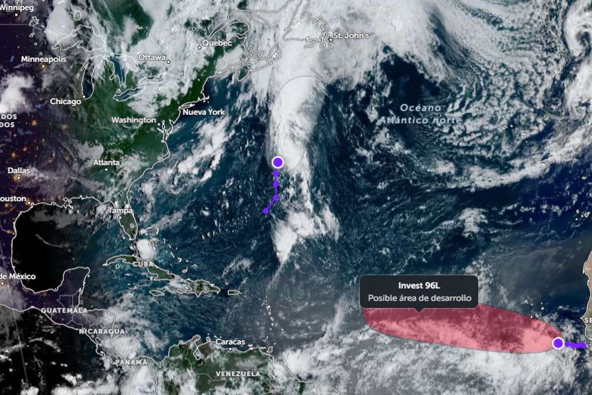 Una nueva perturbación tropical surgida frente a la costa occidental de África, identificada como Invest 96L, concentra la atención meteorológica al iniciar una etapa de mayor actividad en la cuenca atlántica