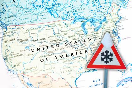 Una nueva ronda de condiciones invernales afectará este lunes a amplias zonas de Estados Unidos