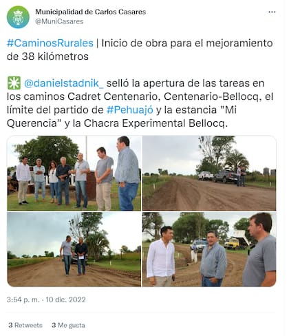 Una obra de camino rural anunciada por el municipio de Carlos Casares