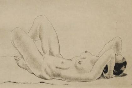 Una obra de la colección SAPPHO, París,1933, Aguafuerte.