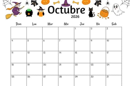 Una opción para escribir las actividades de octubre