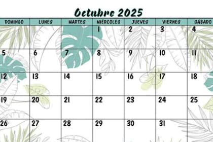Una opción para tener a mano el mes de octubre