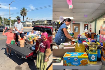 Una organización lleva comida a domicilio para migrantes en California