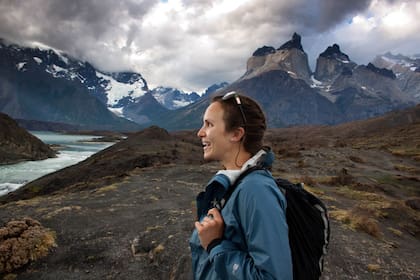 Una parada durante el trekking hacia el mirador de los Cuernos