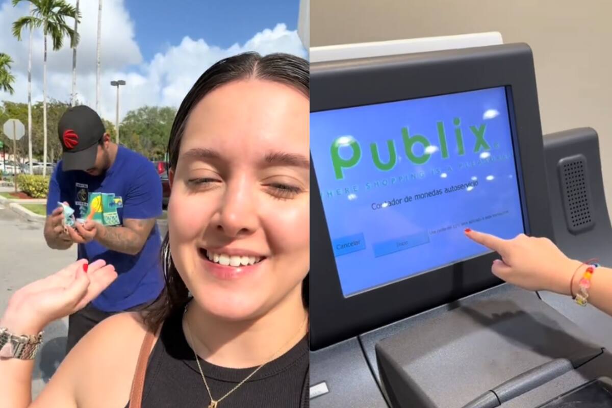 Una pareja colombiana viralizó en TikTok un truco para cambiar monedas en Publix antes de dejar Estados Unidos