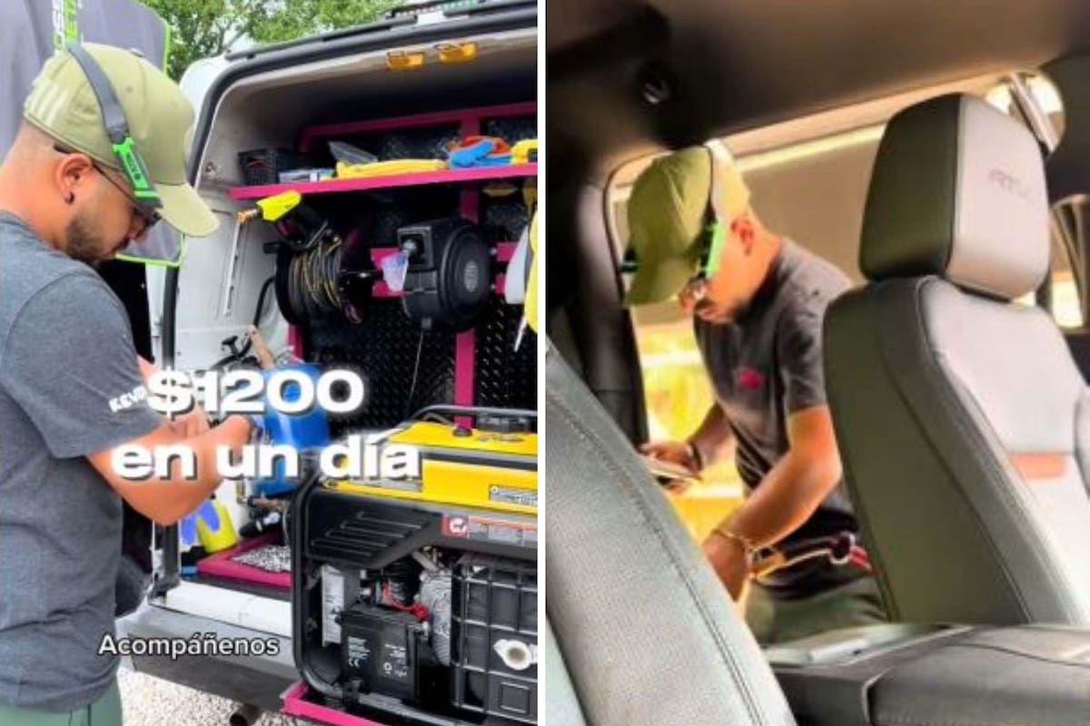 Una pareja de inmigrantes venezolanos muestra su negocio que les permite ganar US$1200 en un día