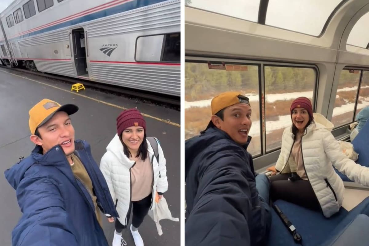 Una pareja de tiktokers compartió su experiencia a bordo del tren Amtrak Coast Starlight
