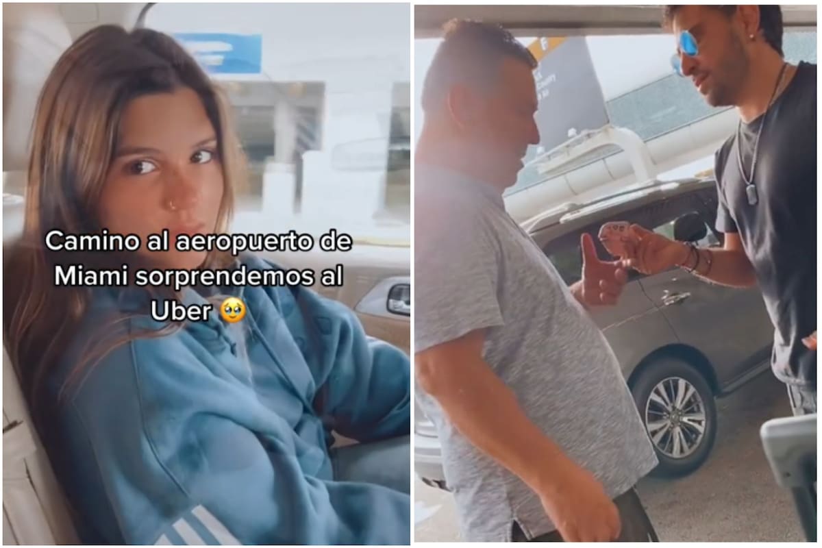 Una pareja de uruguayos compartió una tradición con el conductor que los trasladaba al aeropuerto en Miami