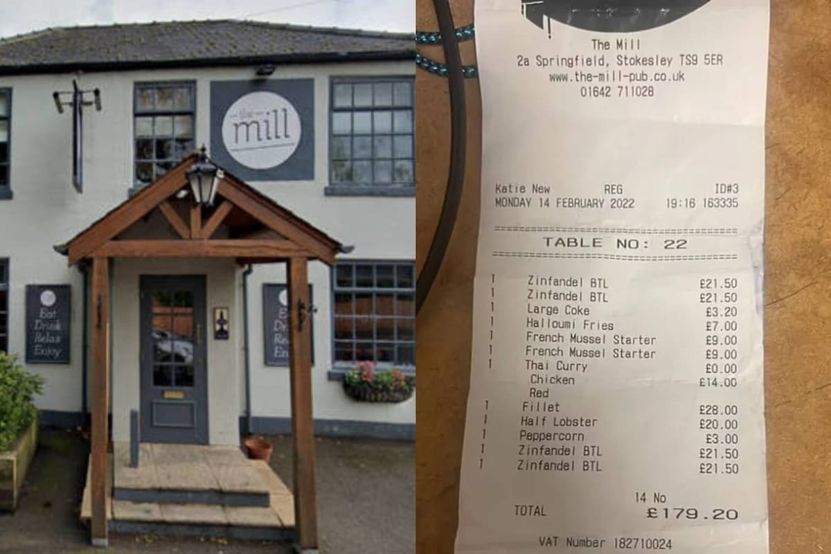 Una pareja disfrutó de una rica cena y no pagaron la cuenta (Foto Facebook The Mill)