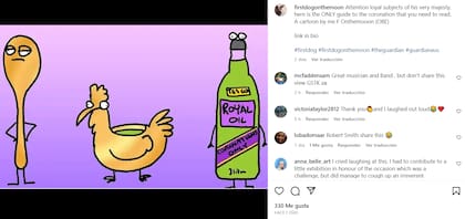 Una parte de la sátira que compartió el artista