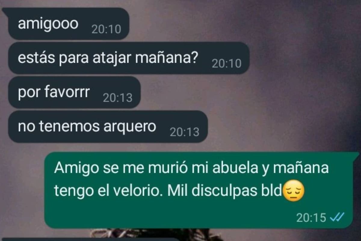 Una parte del insólito diálogo que tuvieron dos amigos por un partido de fútbol