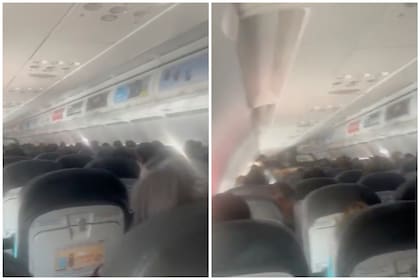 Una pasajera compartió videos de la angustia que vivieron por la falta de aire en un vuelo en México