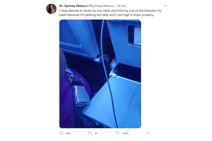 Una pasajera de un vuelo de American Airlines compartió su postura sobre los asientos